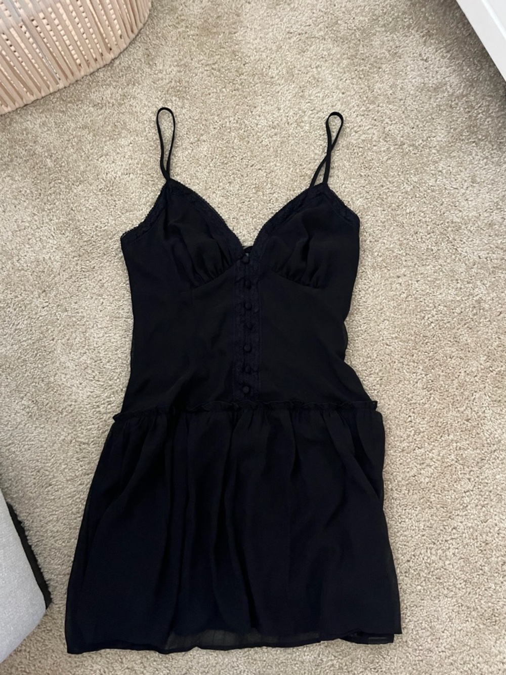 Free People Black Mini Sundress